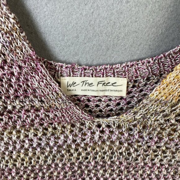 We The Free People SMALL Under‎ The Starlight Tank Top In Sunset Combo Open Back - Picture 2 of 7